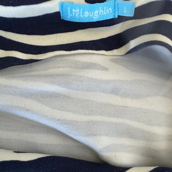 *J. MCLAUGHLIN* Blue x White Long Sleeve Dress Size Large - Picture 5 of 7